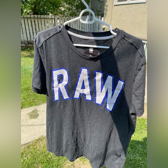 ⚡️G-Star Raw US XL Tee Shirt Grey Blue Awesome Shape⚡️ - Picture 8 of 13